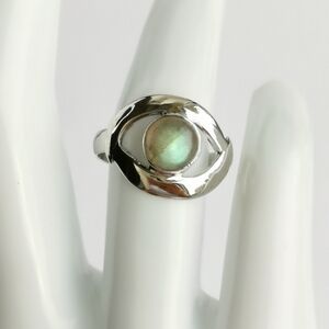 Pastel Green Labradorite Sterling Silver Ring Size 6.5 🆕